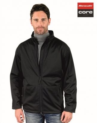RS209M Mens Core Softshell Jacket, Result, Black