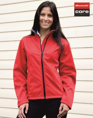 RS209F Ladies Core Softshell Jacket, Result, Red