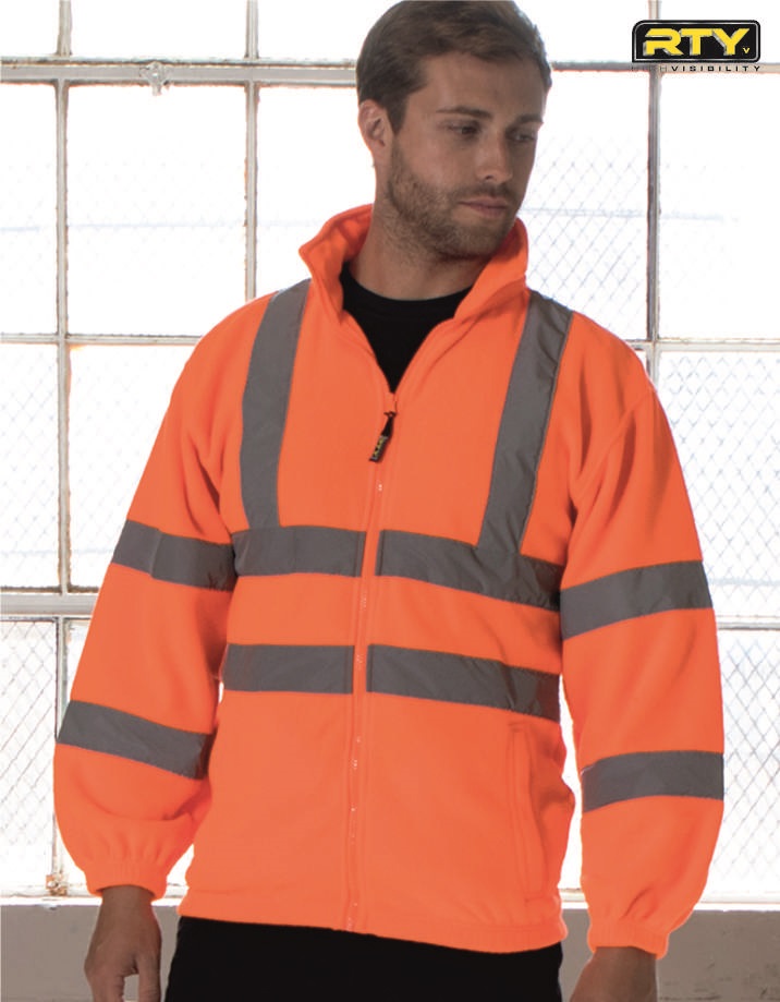 HV72 High Visibility Full Zip Fleece - Aspire Work Clothing